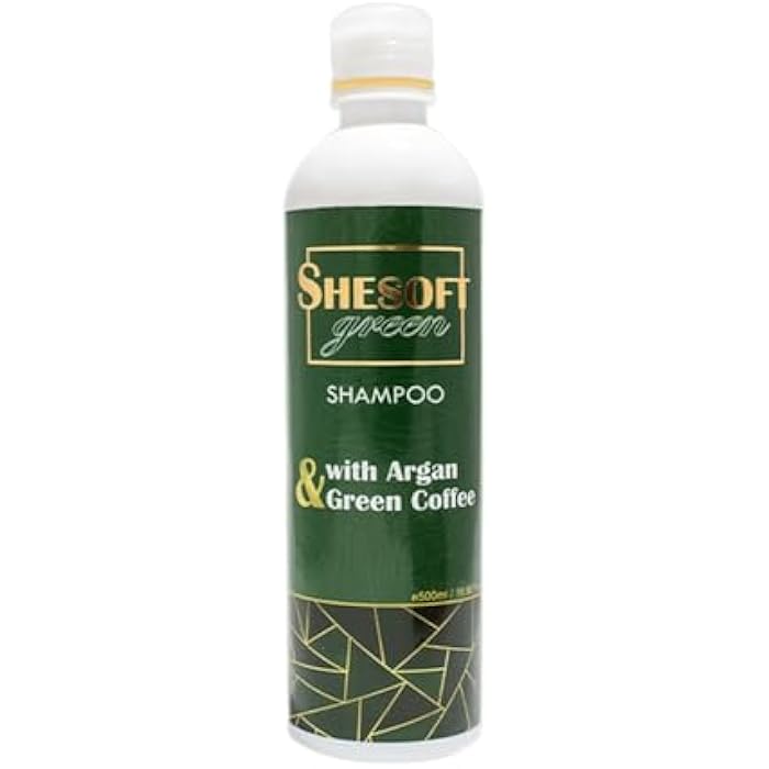 SHESOFT Green Coffee & Argan Oil Shampoo – Anti-Hair Fall, Deep Moisturizing & Scalp Nourishment with Vitamin E - Image 1